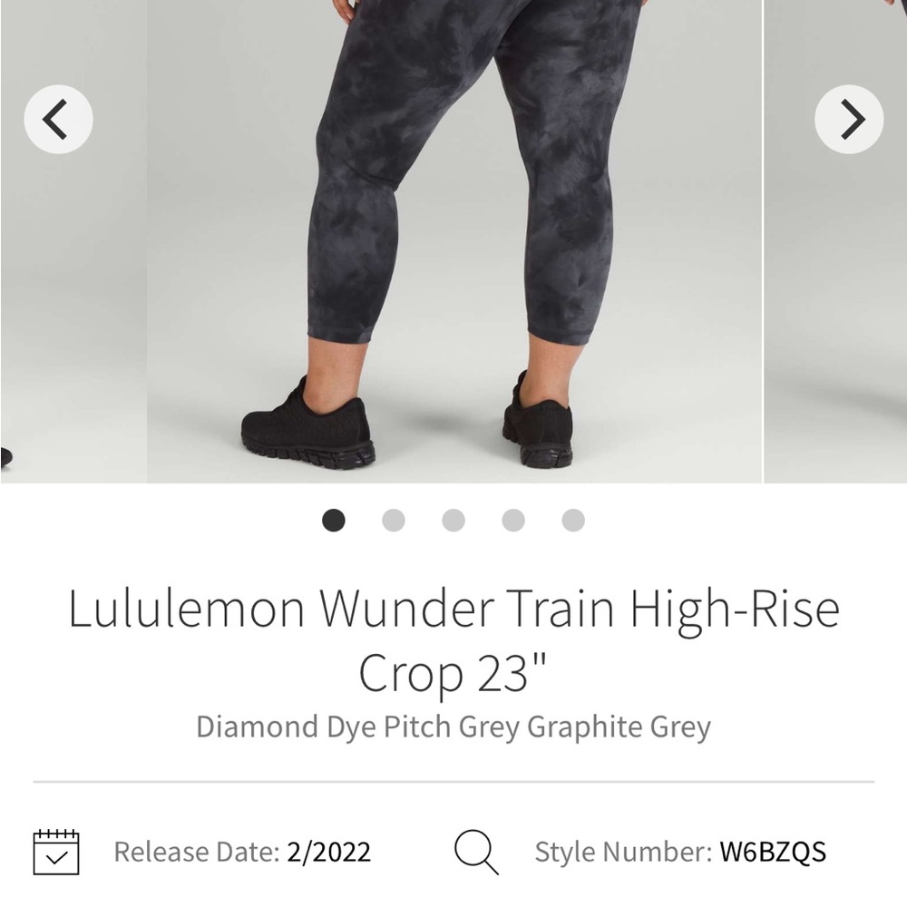 Lululemon Athletica Wunder Train High-Rise Crop Leggings - Graphite Grey